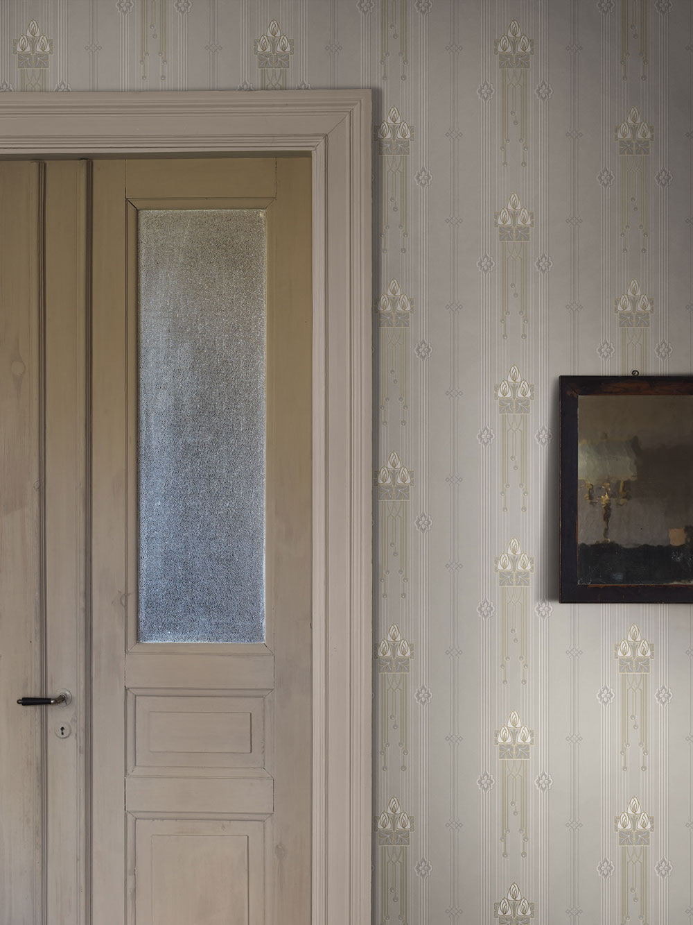 Wallpaper, grey, Art Nouveau pattern, 4171, Alla Tiders Hus, Borastapeter