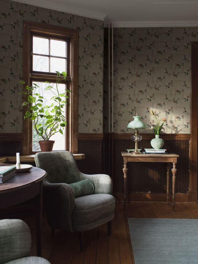 Wallpaper, beige, flowers, 4172, Alla Tiders Hus, Borastapeter