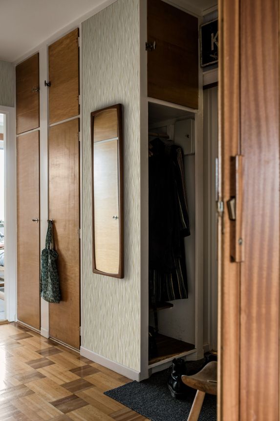 Wallpaper, grey, wavy lines, 4177, Alla Tiders Hus, Borastapeter