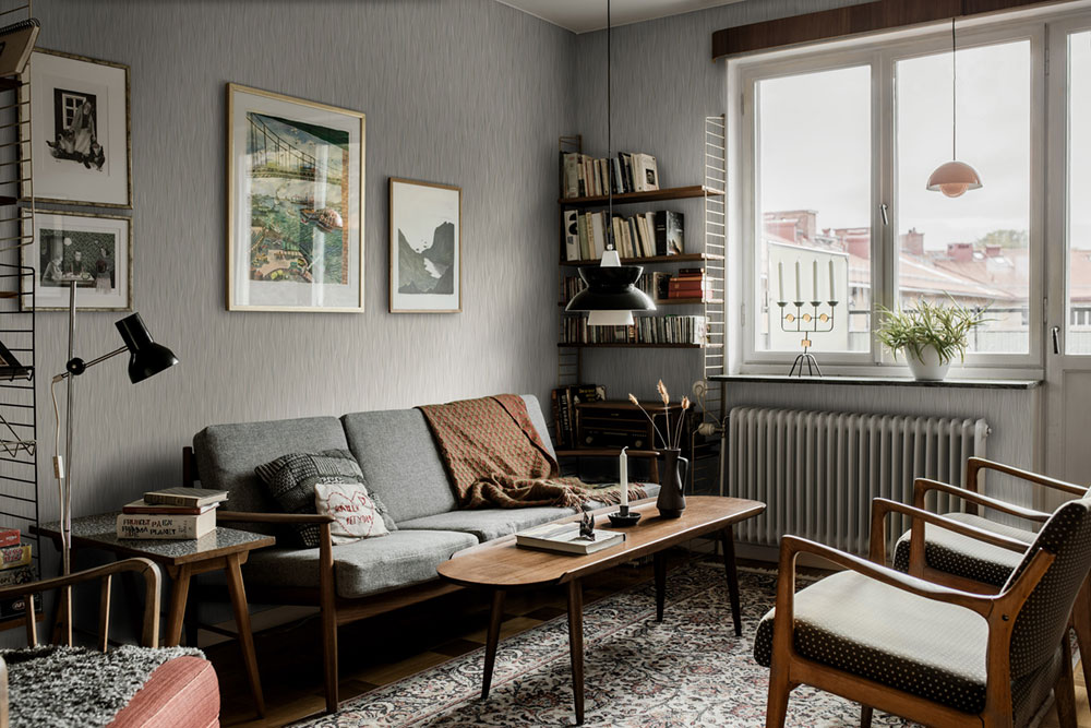 Wallpaper, grey, wavy lines, 4178, Alla Tiders Hus, Borastapeter