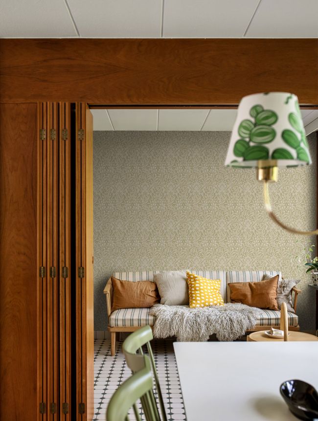 Wallpaper, green, flowers, leaves, 4184, Alla Tiders Hus, Borastapeter