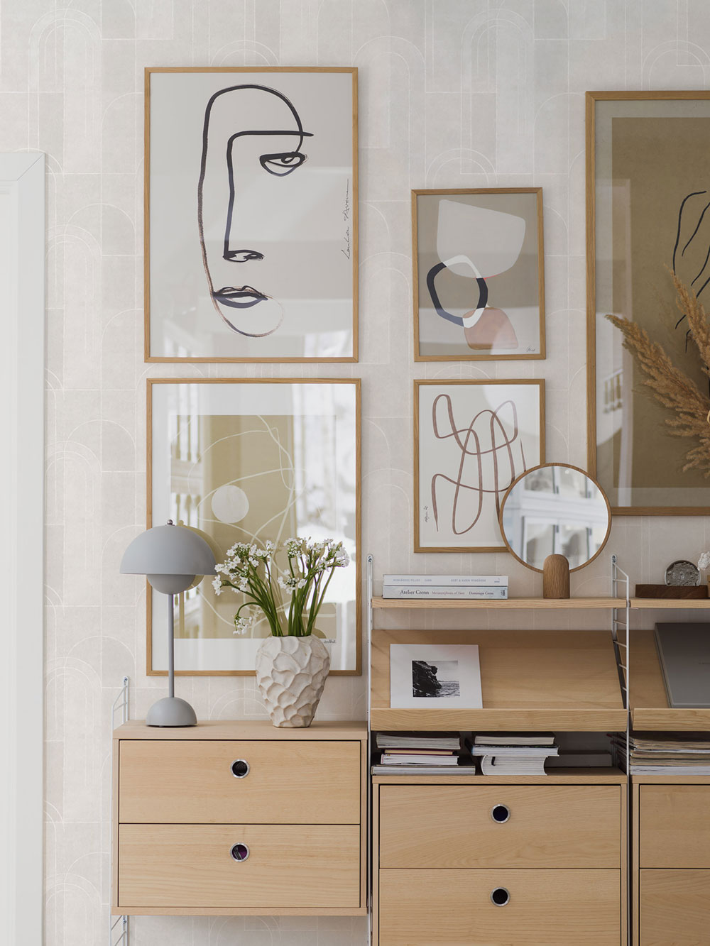 Wallpaper, grey, geometric, Art Deco, 4192, Alla Tiders Hus, Borastapeter