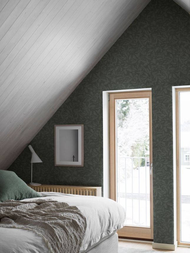 Wallpaper, green, leaves, 4193, Alla Tiders Hus, Borastapeter
