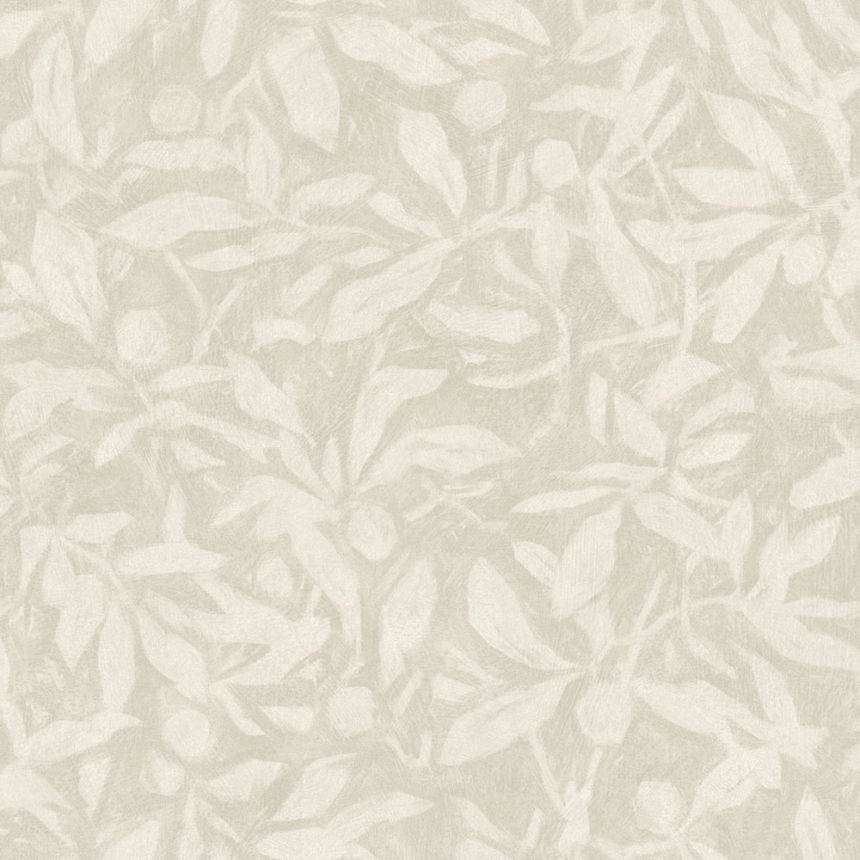Wallpaper, grey-beige, leaves, 4195, Alla Tiders Hus, Borastapeter