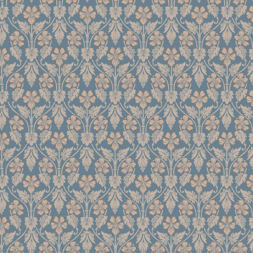 Blue wallpaper, flowers, 4586, Icons, Borastapeter