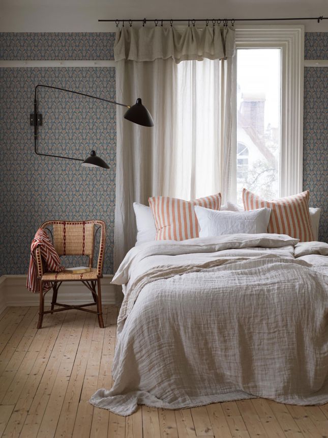 Blue wallpaper, flowers, 4586, Icons, Borastapeter