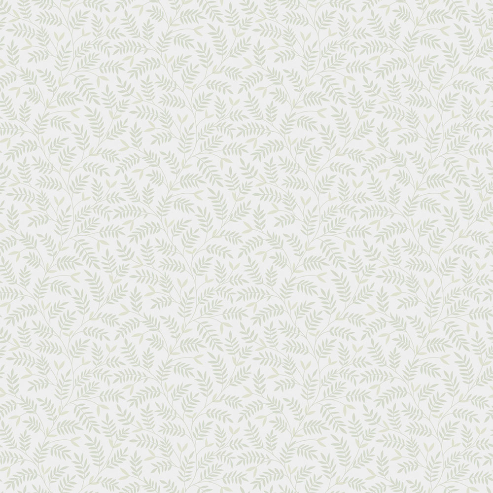 Wallpaper, grey-green, leaves, 38733, Borosan Hem, Boråstapeter