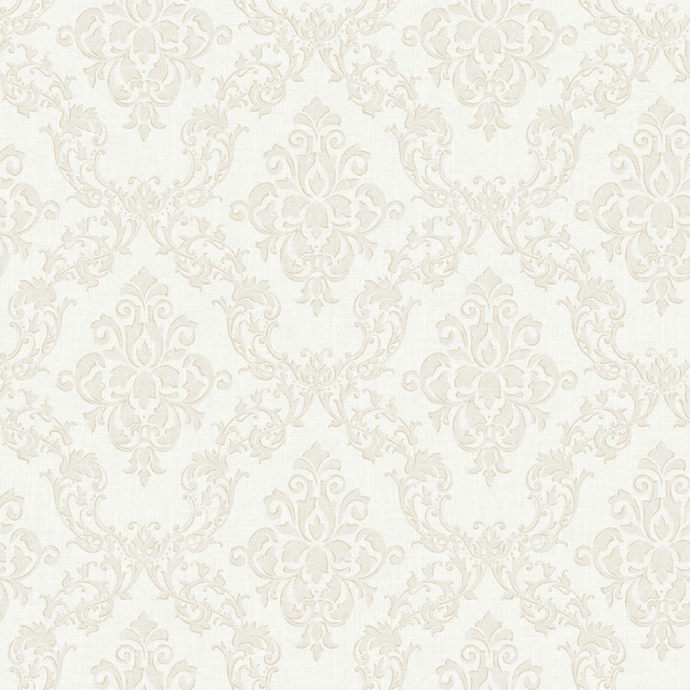 Wallpaper, grey-beige, damask pattern, 38744, Borosan Hem, Boråstapeter