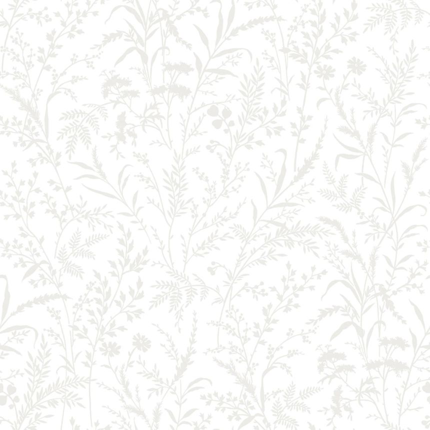 Wallpaper, white, flowers, leaves, 38746, Borosan Hem, Boråstapeter