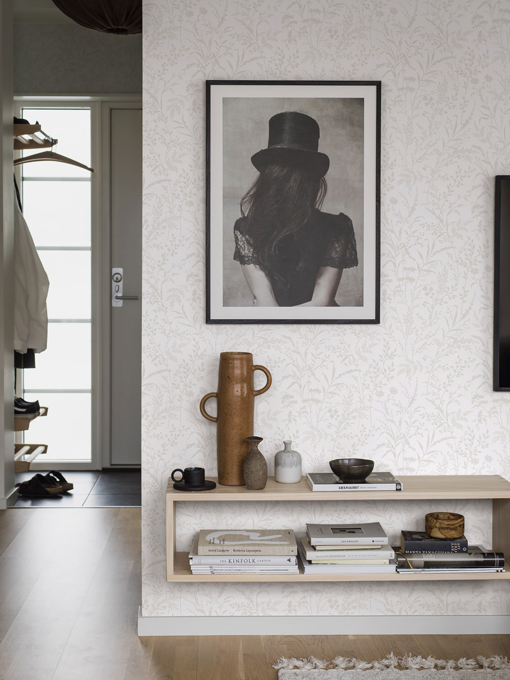 Wallpaper, white, flowers, leaves, 38746, Borosan Hem, Boråstapeter