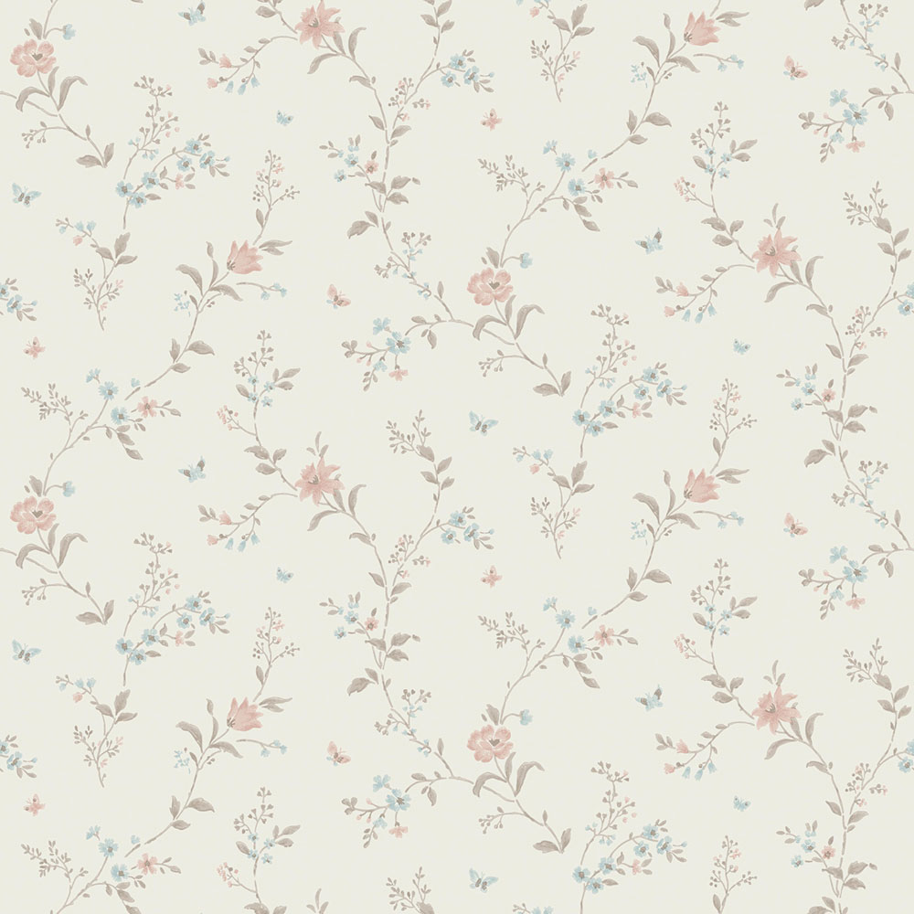 Wallpaper, cream, flowers, 38754, Borosan Hem, Boråstapeter