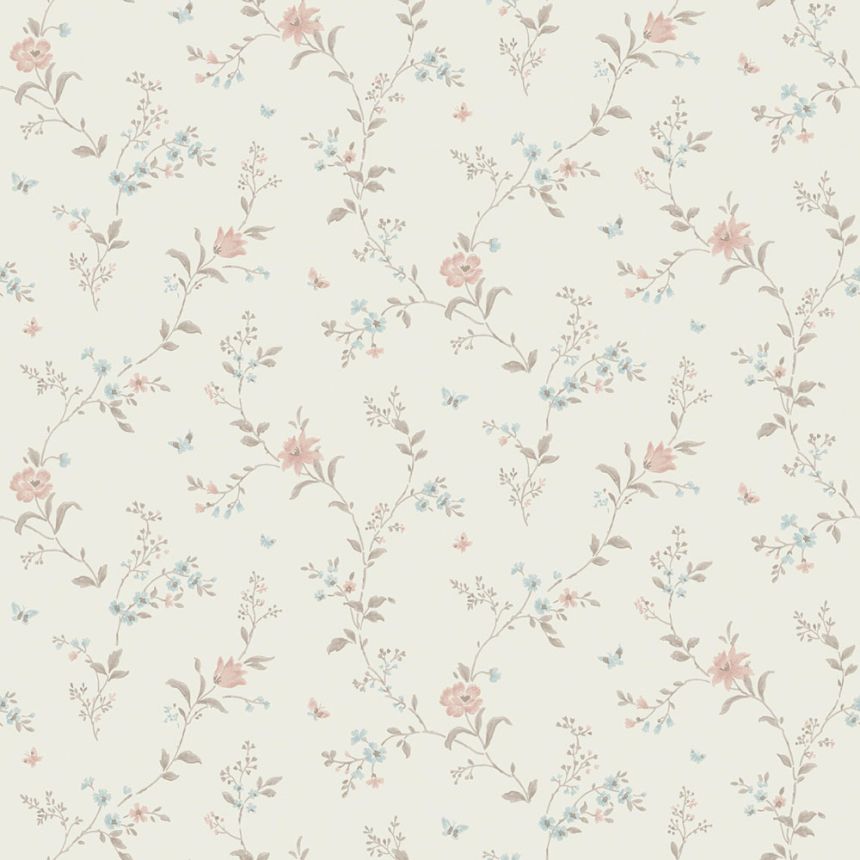 Wallpaper, cream, flowers, 38754, Borosan Hem, Boråstapeter