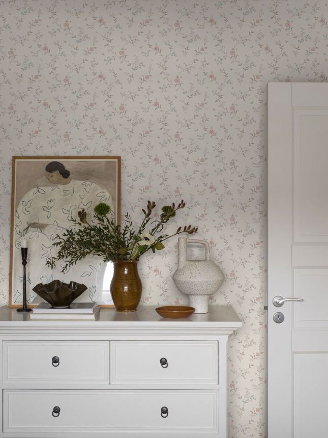 Wallpaper, cream, flowers, 38754, Borosan Hem, Boråstapeter
