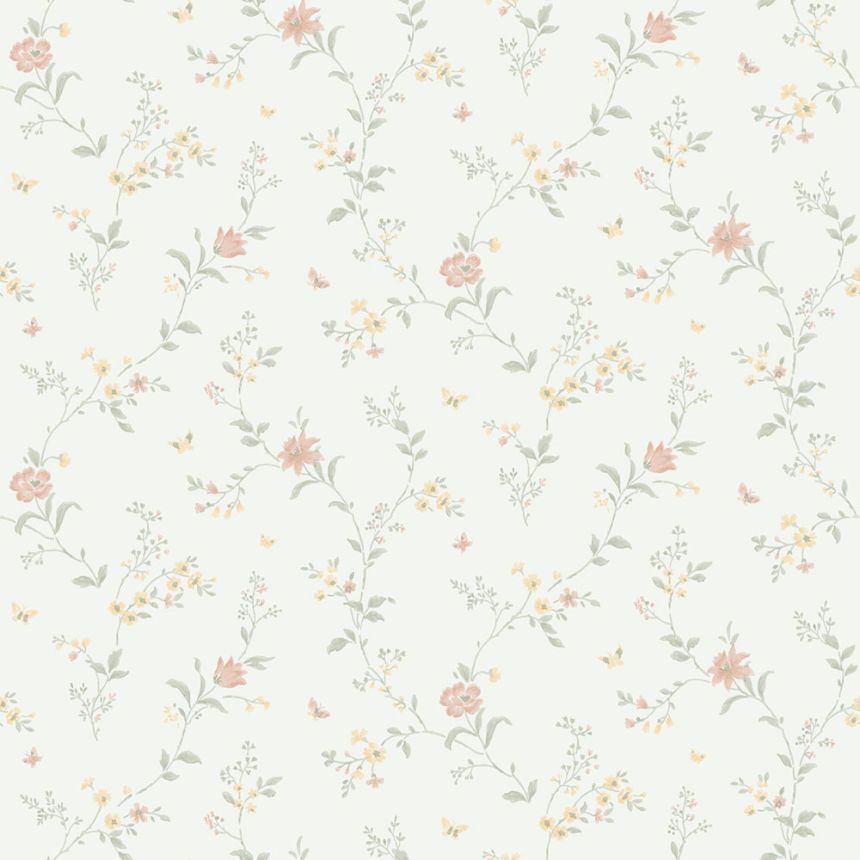 Wallpaper, white, flowers, 38755, Borosan Hem, Boråstapeter
