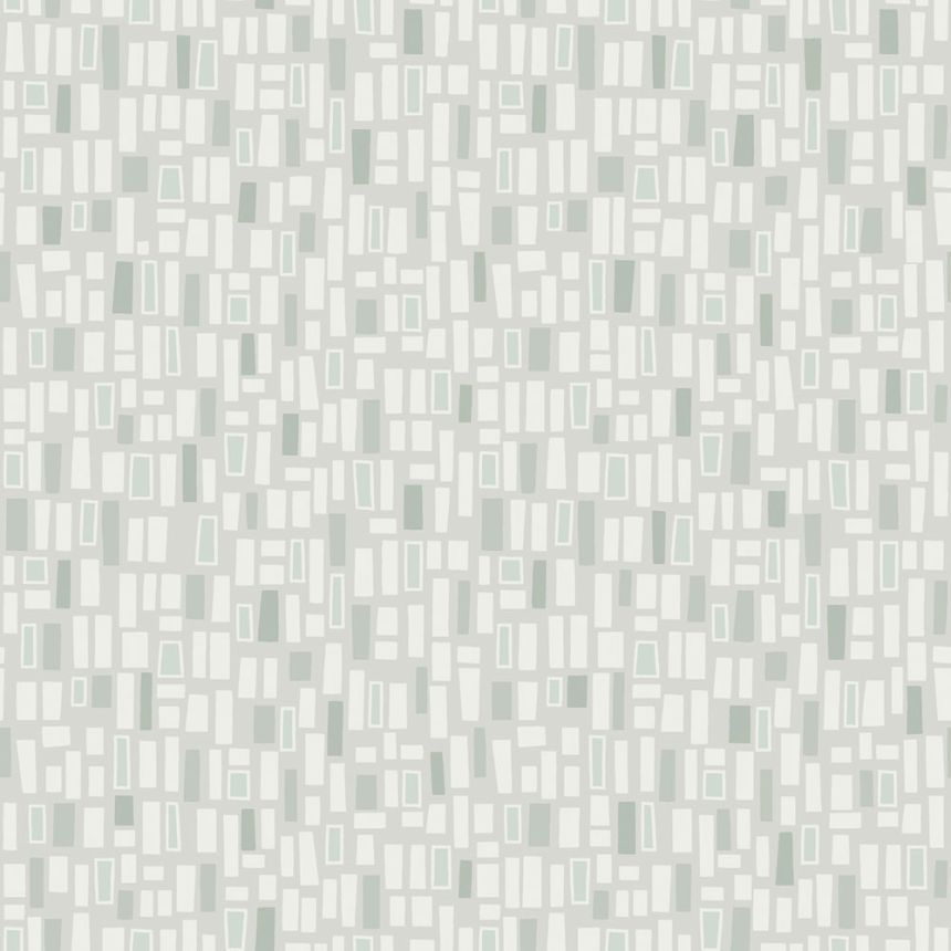 Geometric wallpaper, grey-green, 38762, Borosan Hem, Boråstapeter