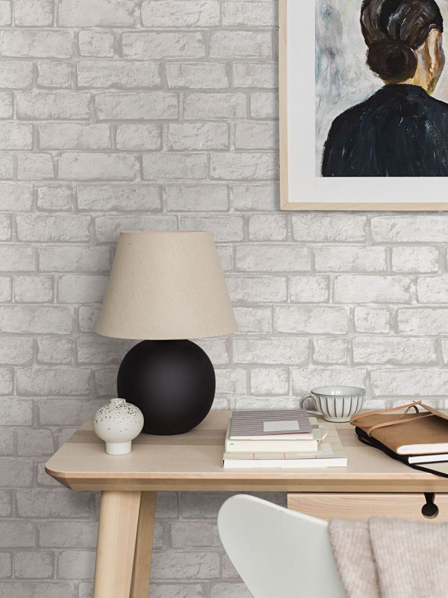 Wallpaper, grey, bricks, 38767, Borosan Hem, Boråstapeter