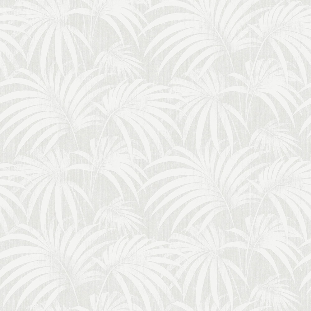 Wallpaper, grey, palm leaves, 38768, Borosan Hem, Boråstapeter
