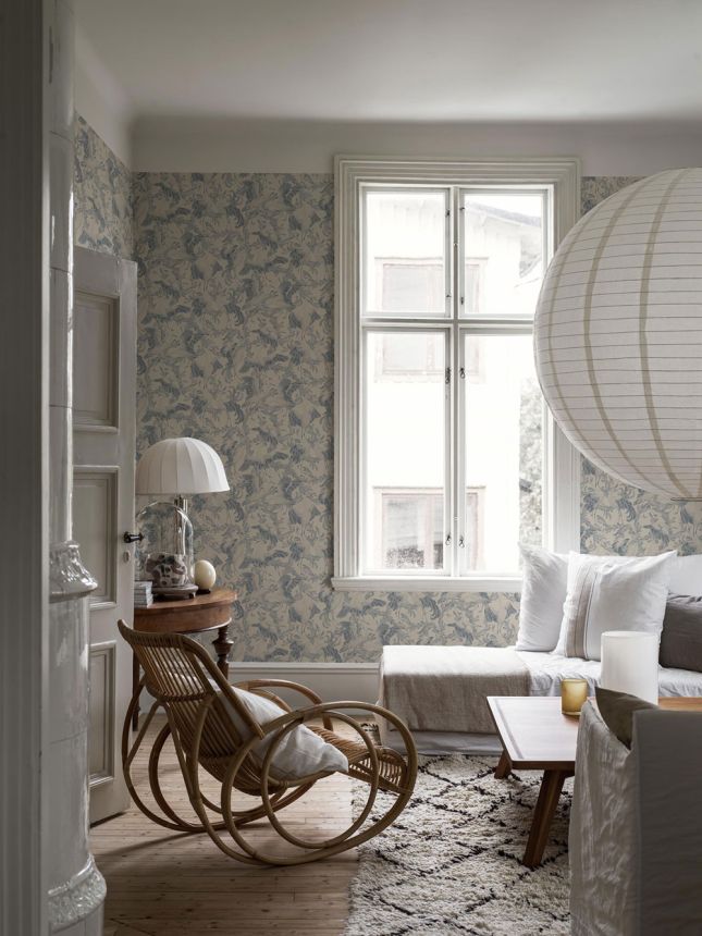 Blue wallpaper, birds, 3129, Icons, Borastapeter