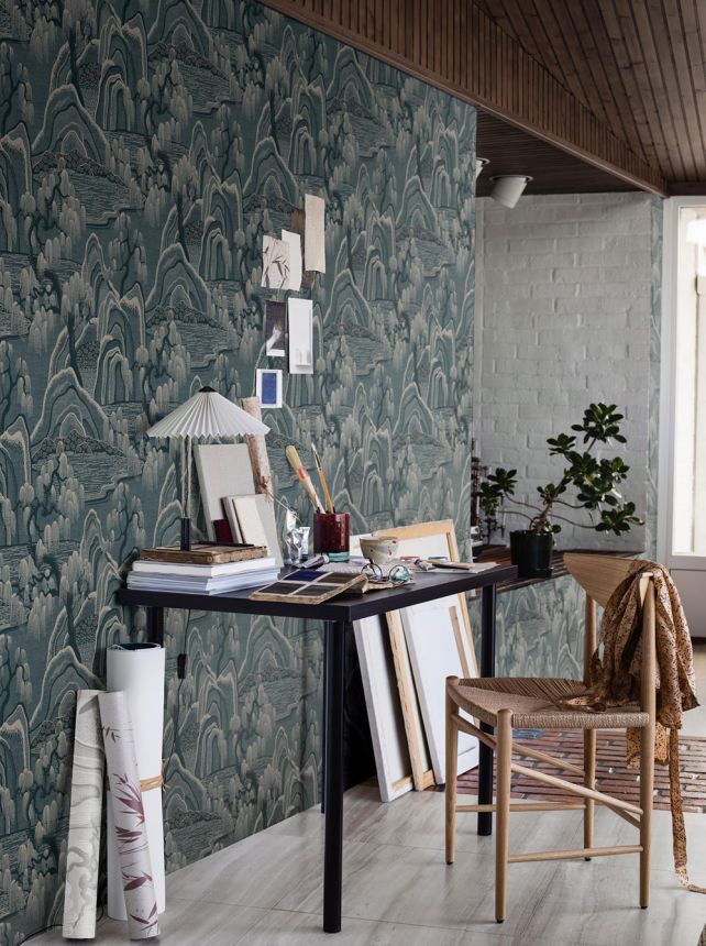 Blue wallpaper, garden, 3133, Icons, Borastapeter