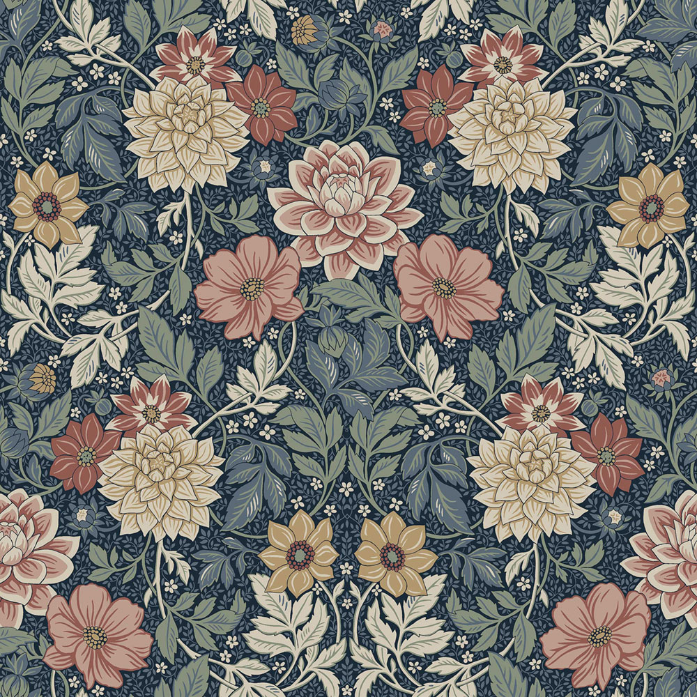 Blue wallpaper, flowers, 7690, Icons, Borastapeter