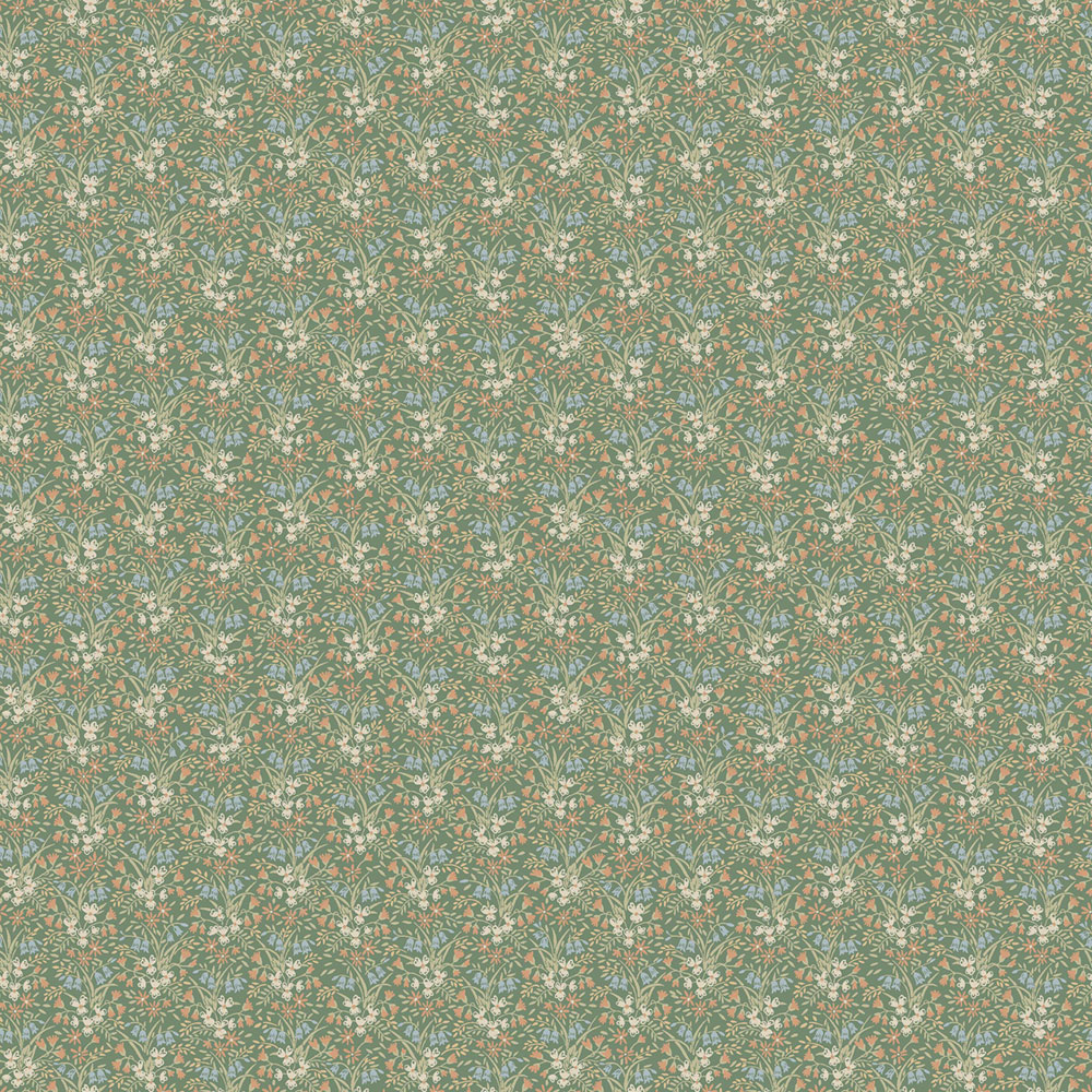 Wallpaper, green, flowers, 4814, New Heritage, Borastapeter