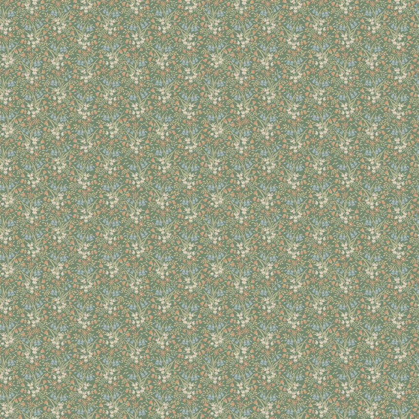 Wallpaper, green, flowers, 4814, New Heritage, Borastapeter