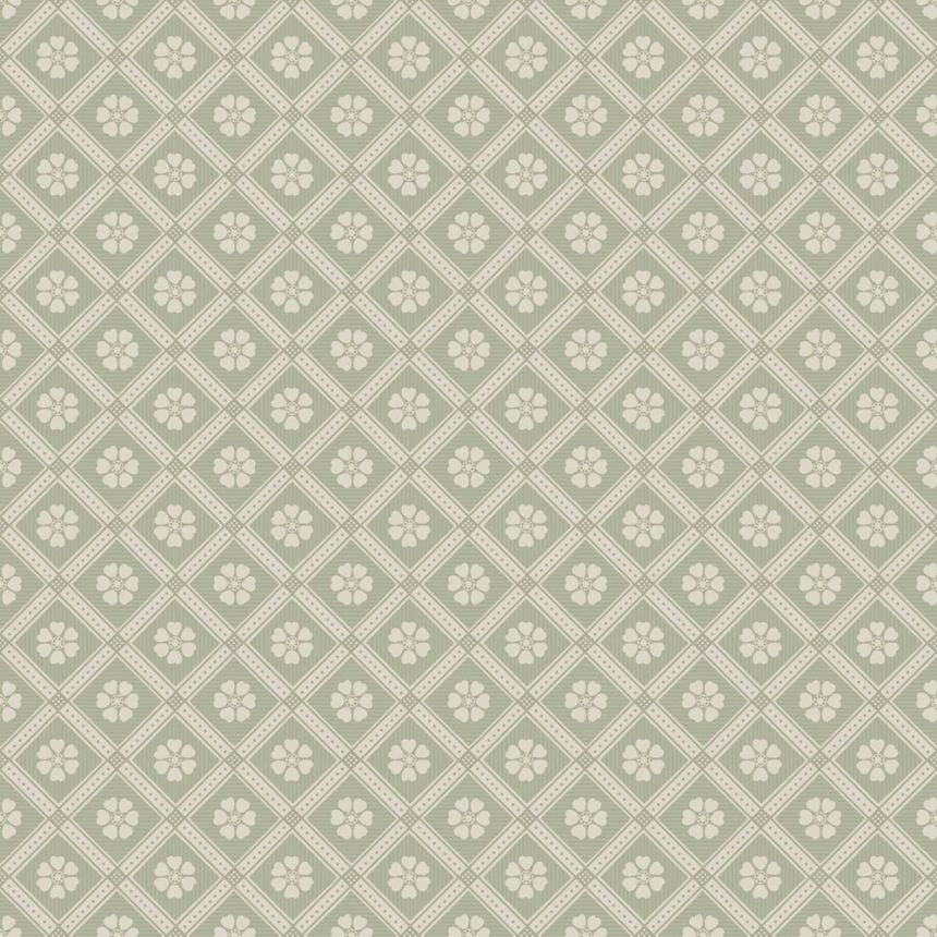 Wallpaper, green, flowers, 4822, New Heritage, Borastapeter