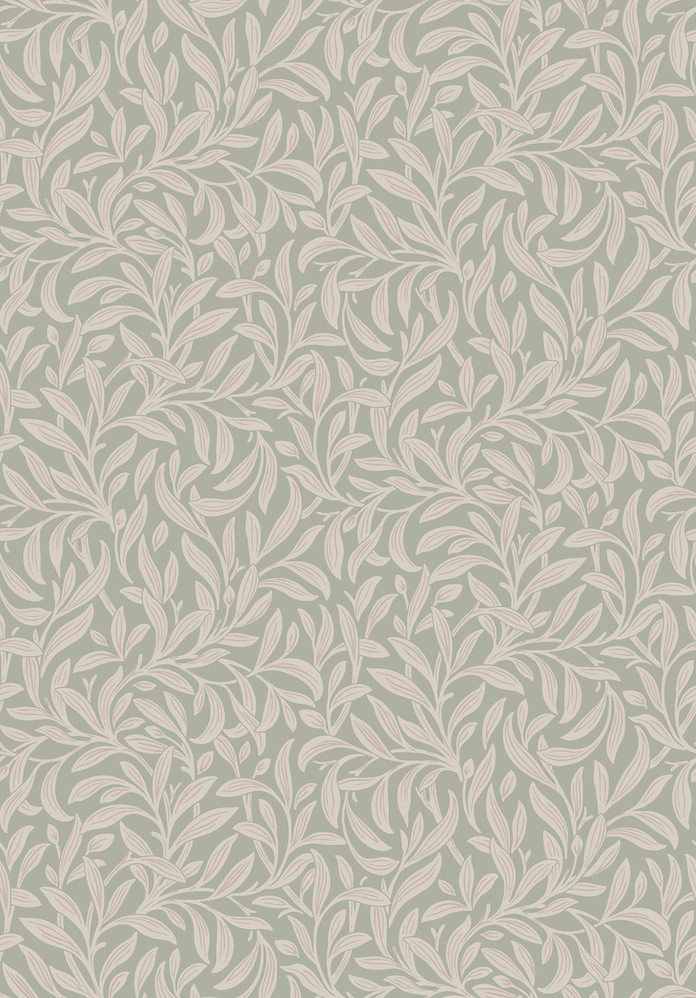 Wallpaper, grey-green, leaves, 4829, New Heritage, Borastapeter