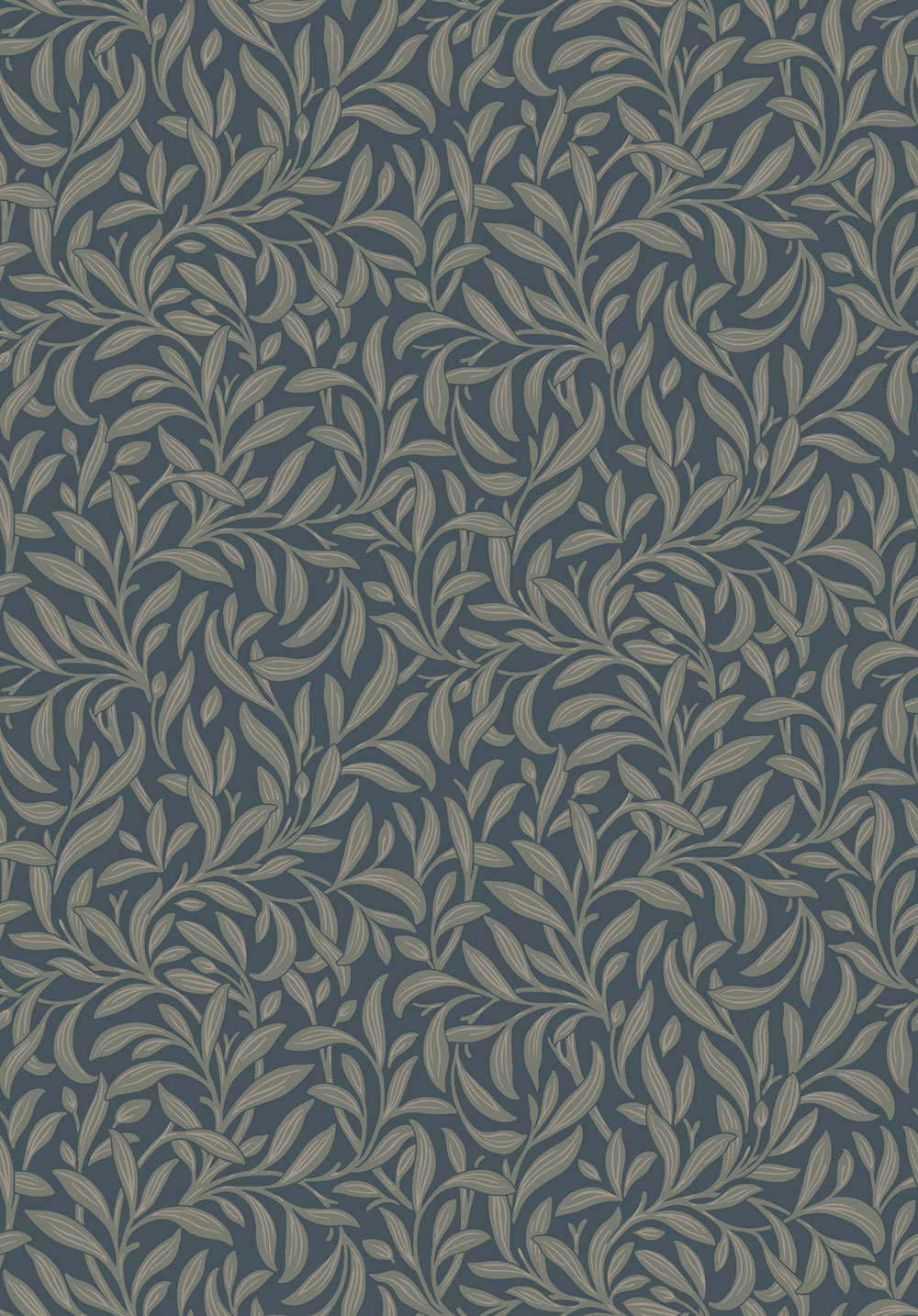 Wallpaper, blue-green, leaves, 4830, New Heritage, Borastapeter
