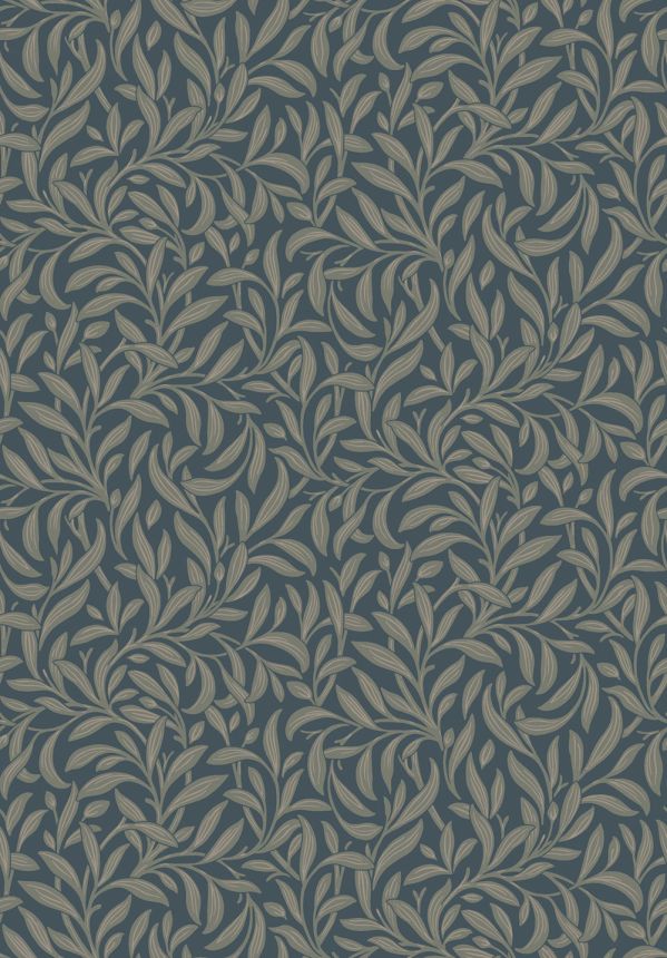 Wallpaper, blue-green, leaves, 4830, New Heritage, Borastapeter