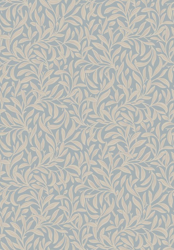 Wallpaper, blue, leaves, 4831, New Heritage, Borastapeter