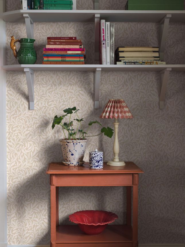 Wallpaper, beige, leaves, 4832, New Heritage, Borastapeter