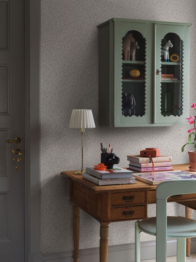 Wallpaper, grey, leaves, 4833, New Heritage, Borastapeter