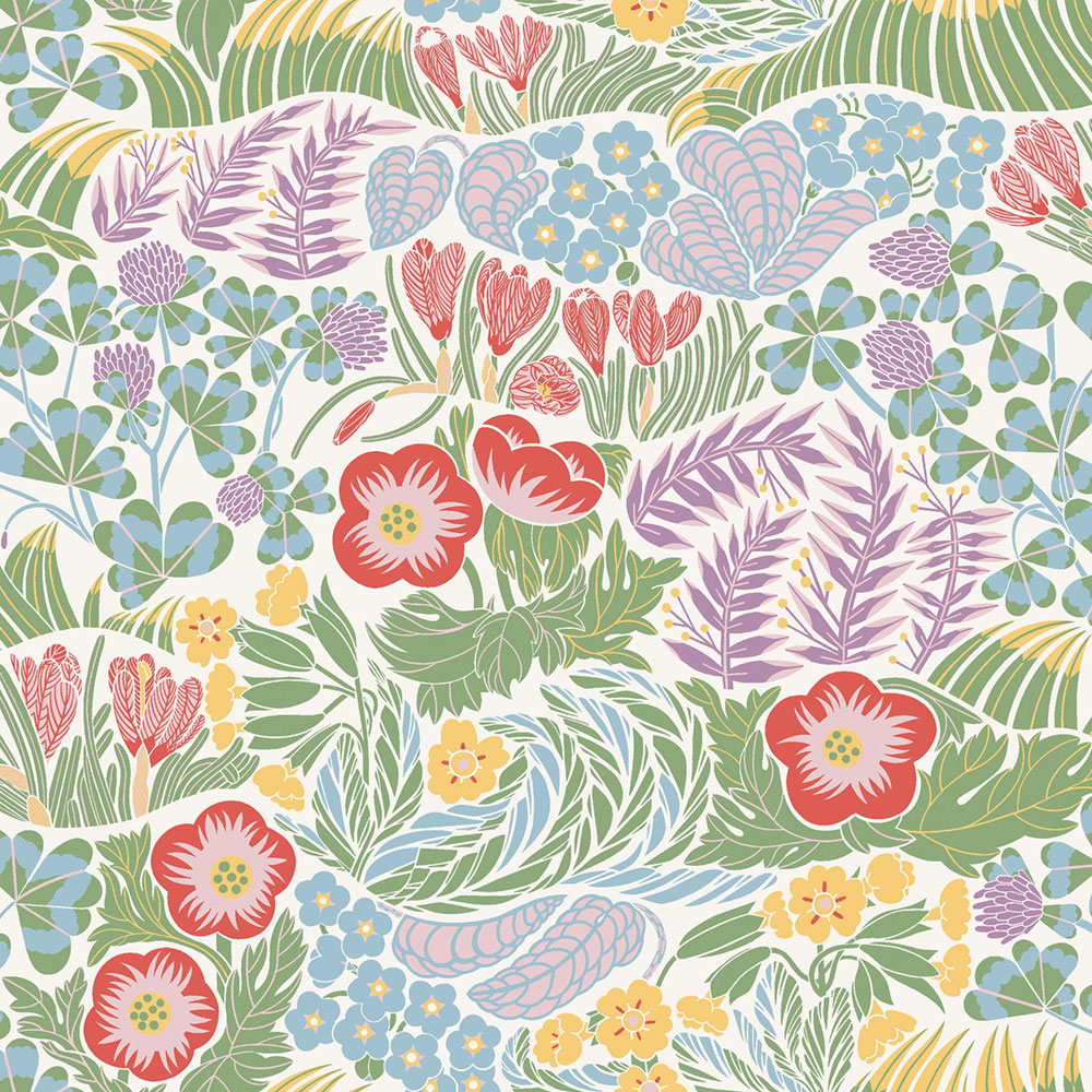 Wallpaper, white, flowers, 4843, New Heritage, Borastapeter