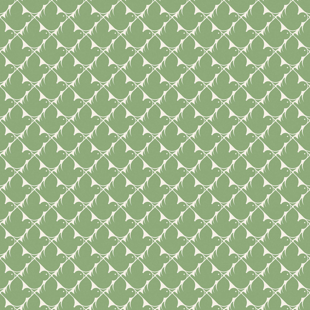 Wallpaper, green, birds, 4845, New Heritage, Borastapeter