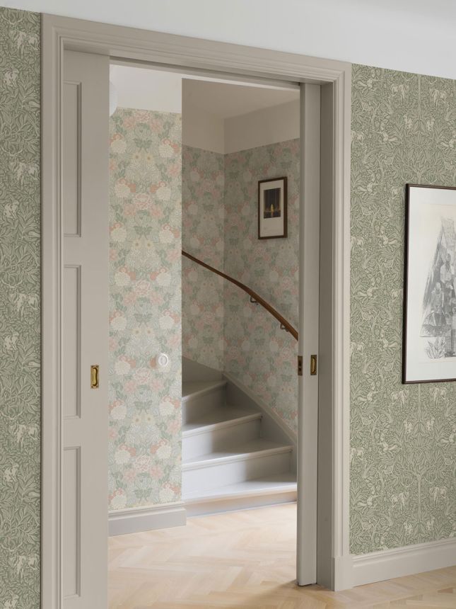 Green wallpaper, trees, leaves, animals, 2046, Icons, Borastapeter