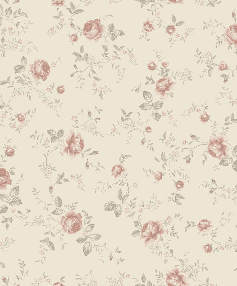 Wallpaper, beige, flowers, roses, 6929, Newbie Wallpaper, Boråstapeter