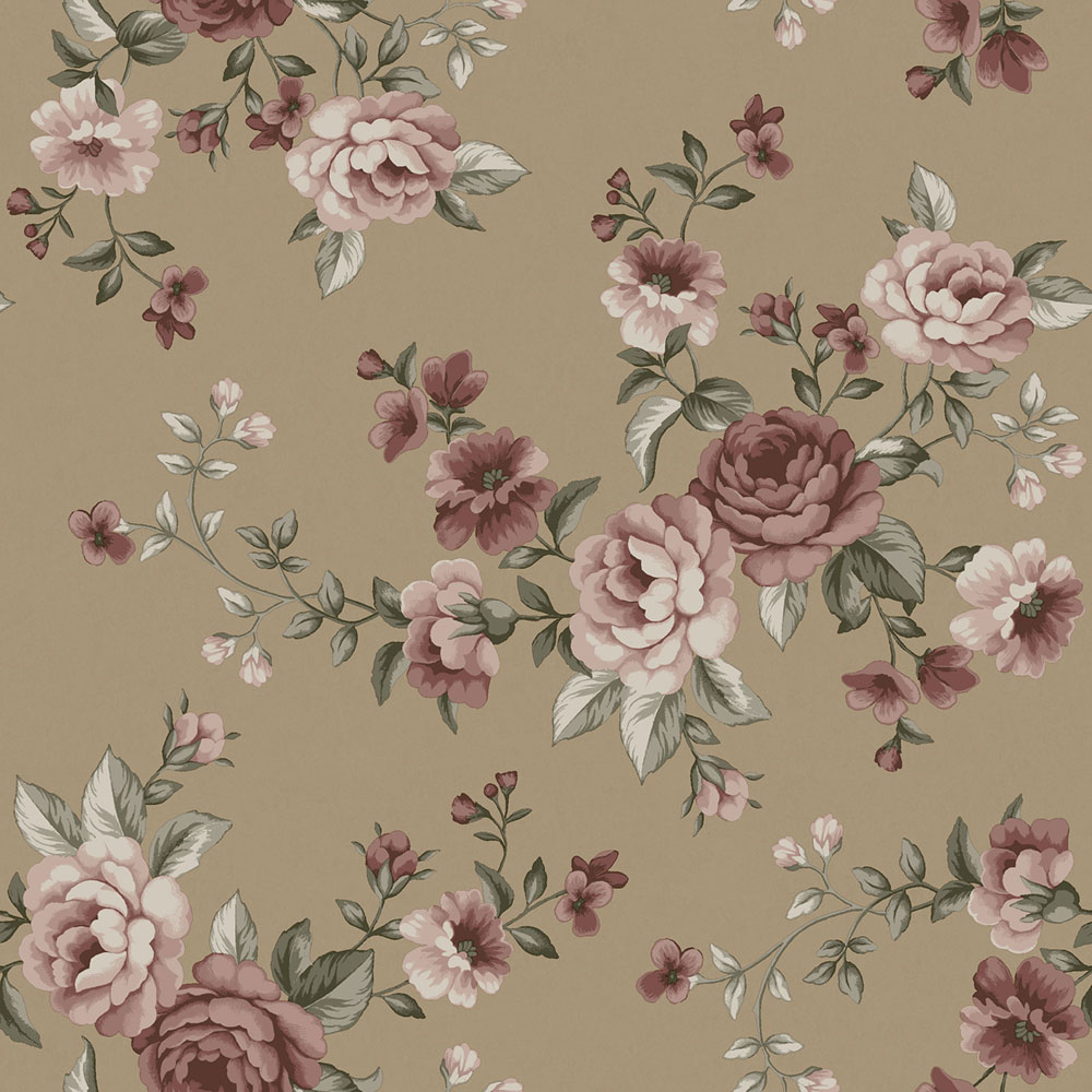 Wallpaper, brown, flowers, roses, 6934, Newbie Wallpaper, Boråstapeter