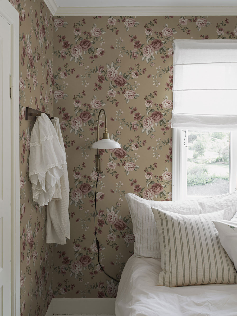 Wallpaper, brown, flowers, roses, 6934, Newbie Wallpaper, Boråstapeter