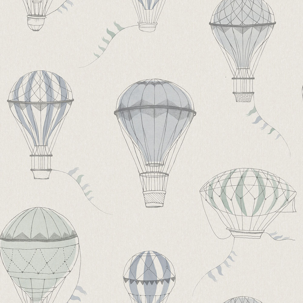 Wallpaper, blue-green, balloons, 6940, Newbie Wallpaper, Boråstapeter