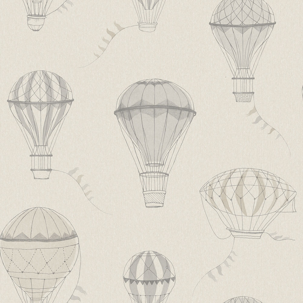 Wallpaper, grey-beige, balloons, 6941, Newbie Wallpaper, Boråstapeter
