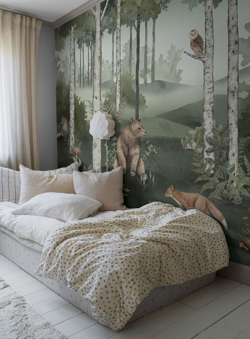 Mural wallpaper, forest animals, 6943, Newbie Wallpaper, Boråstapeter