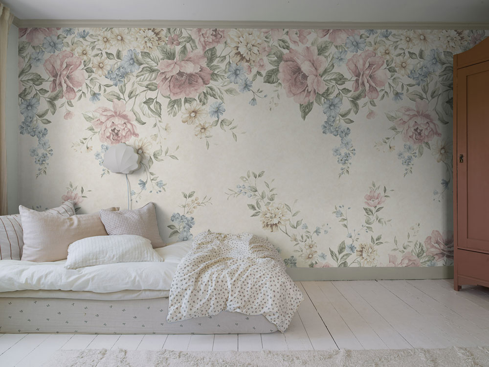 Mural wallpaper, flowers, 6944, Newbie Wallpaper, Boråstapeter