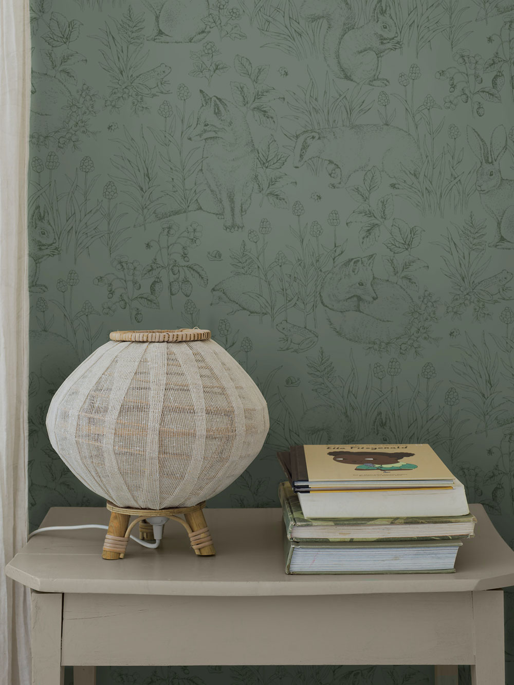 Wallpaper, green, animals, 7477, Newbie Wallpaper, Boråstapeter