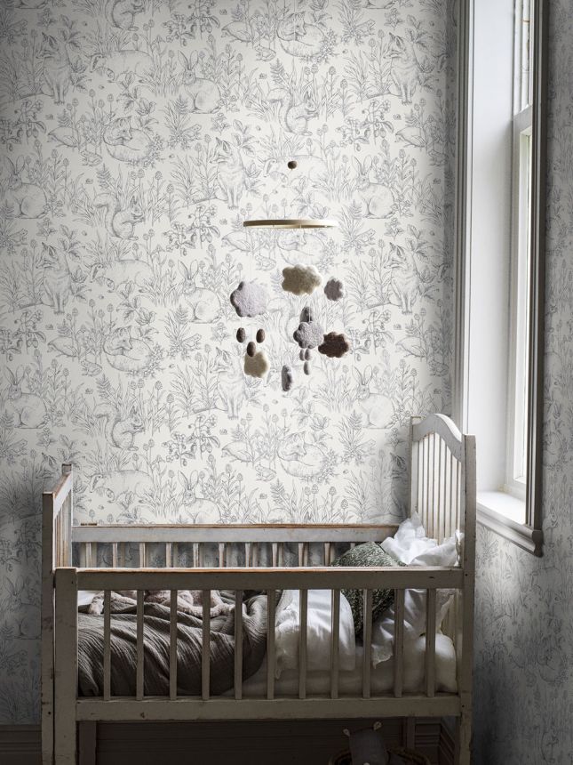 Wallpaper, black-white, animals, 7478, Newbie Wallpaper, Boråstapeter