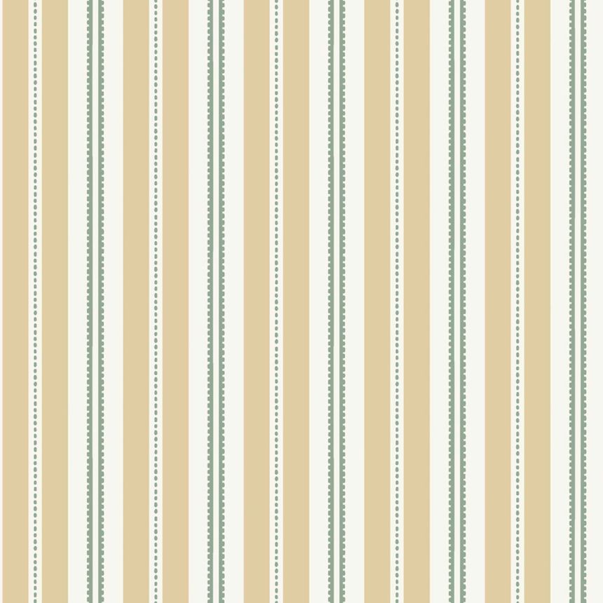 Wallpaper, yellow-green, stripes, 5816, Nordic Folk, Borastapeter