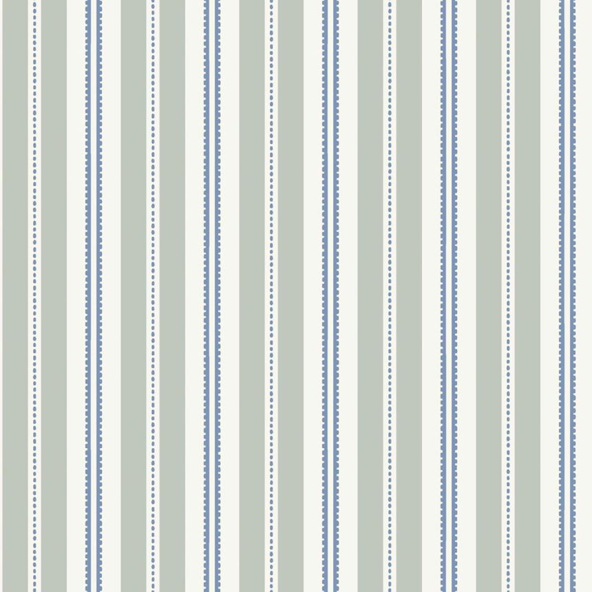 Wallpaper, blue-green, stripes, 5817, Nordic Folk, Borastapeter