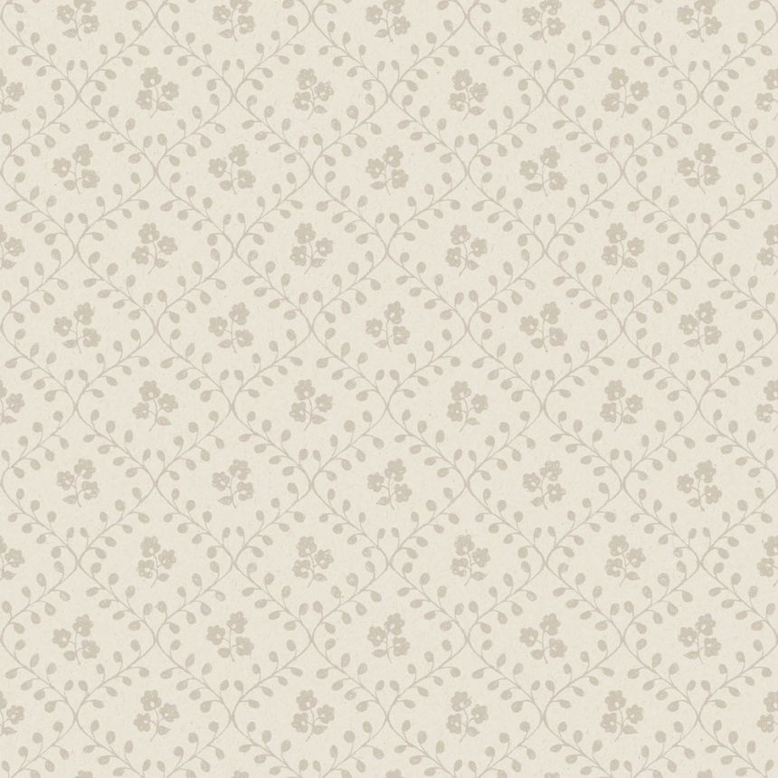 Wallpaper, beige, flowers, 5824, Nordic Folk, Borastapeter