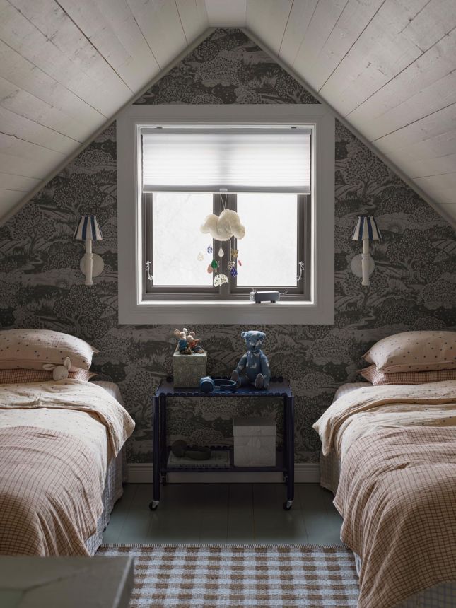 Wallpaper, grey-beige, landscape, 5831, Nordic Folk, Borastapeter