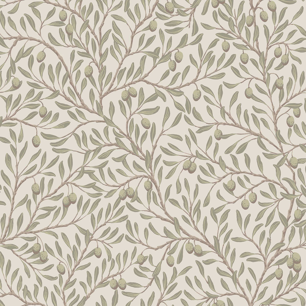 Wallpaper, grey-beige, olive tree, 5705, Orangeri, Boråstapeter